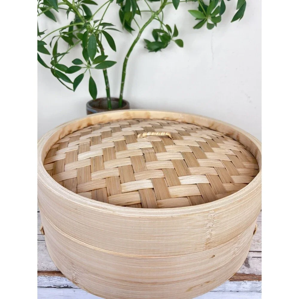 Williams Sonoma Traditional Bamboo Steamer / 100% Organic Natural Bamboo / Steam